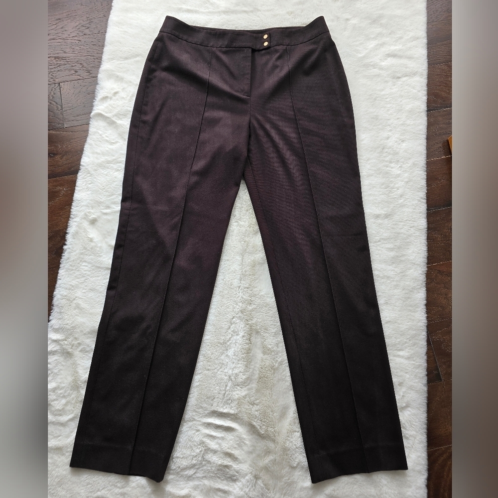 Vintage Anne Klein Womens Brown Trouser Pants - Picture 3 of 8